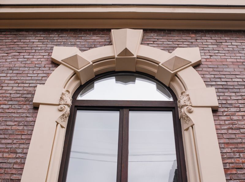 Custom Arch Window on a Residential Exterior